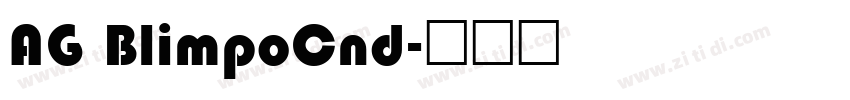AG BlimpoCnd字体转换
